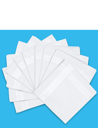 Pack Of 10 Handkerchiefs