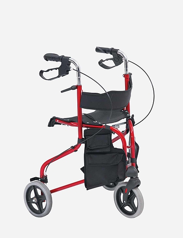 Steel Tri Wheel Walker With Seat