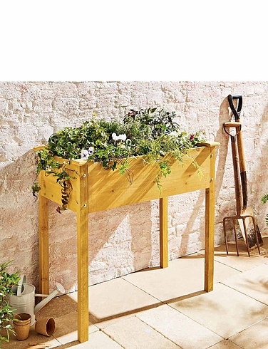 Raised Wooden Planter