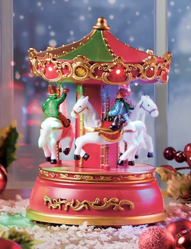 Christmas Carousel With Music and Lights