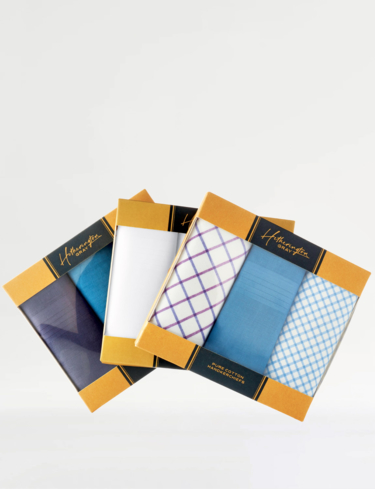 Set Of 3 Packs Of 3 Mens Handkerchiefs