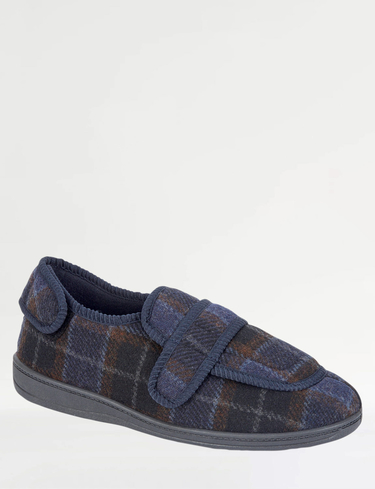Mens Multi Adjustable Wide Fit Slipper