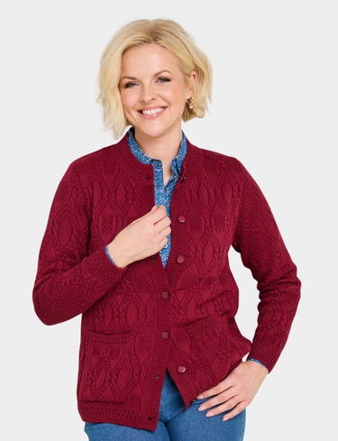 Cable and Diamond Design Cardigan