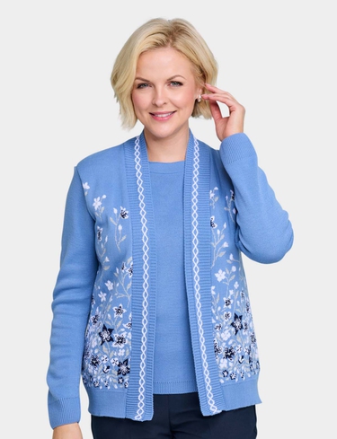 Jacquard Mock Twin Set