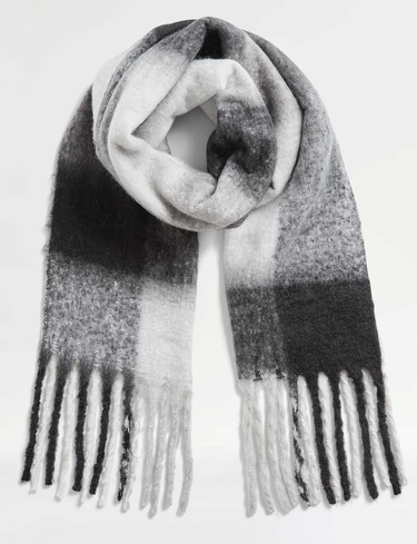 Soft Boucle Woven Check Scarf