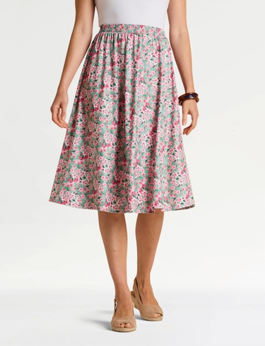 Print Elasticated Waist Skirt