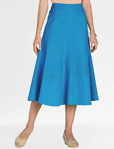 Fully Lined Linen Mix Skirt