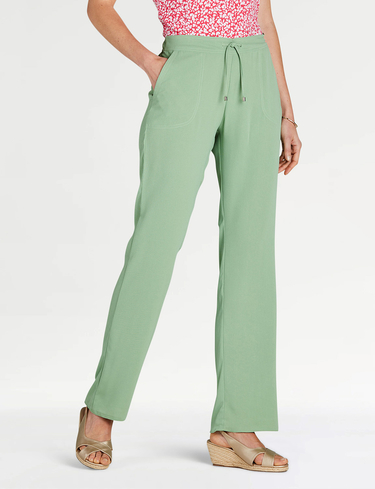 Crinkle Crepe Trouser