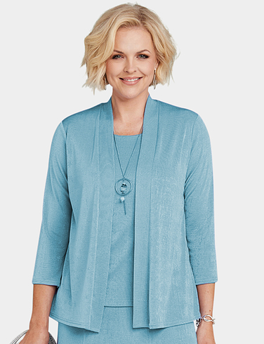 Slinky Mock 2 in 1 Top and Necklace