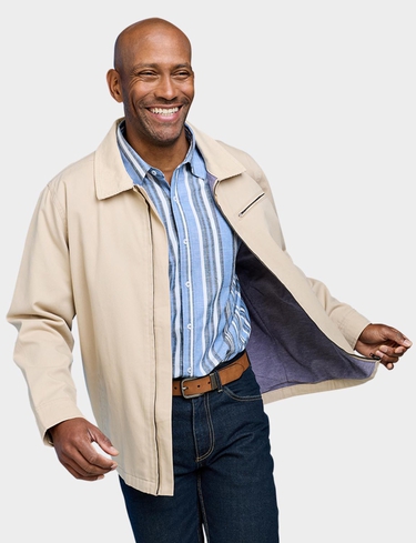Pegasus Zip Cotton Jacket With Cord Collar
