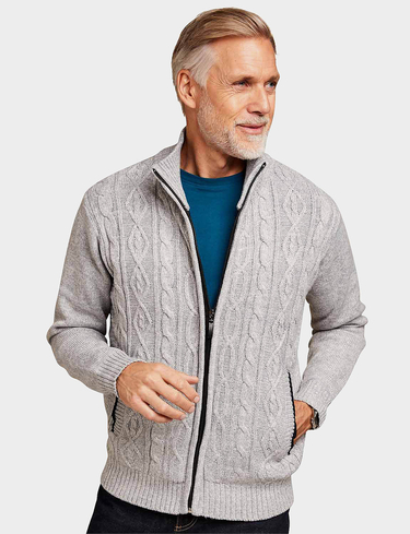 Pegasus Fleece Lined Cable Knitted Zipper