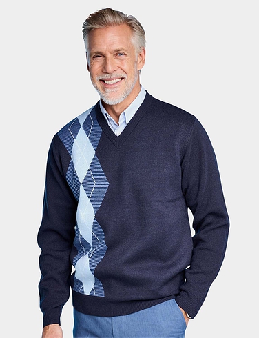 Tootal Argyle V-Neck Jumper
