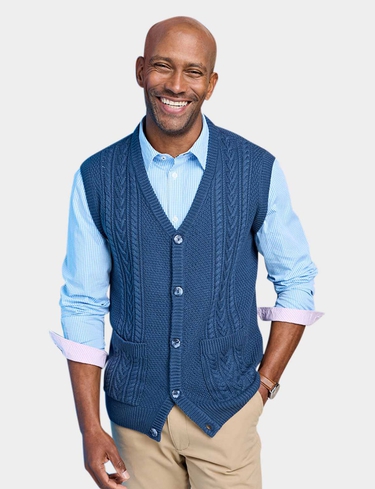 Tootal Cable Knitted Waistcoat