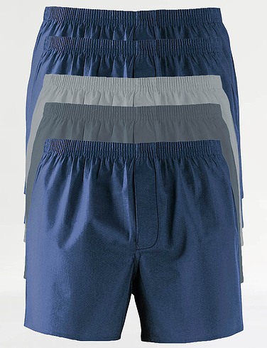 Pack Of 5 High Rise Plain Boxers 