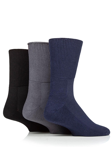 Sock Shop Extra Wide Diabetic 3 Pack Socks