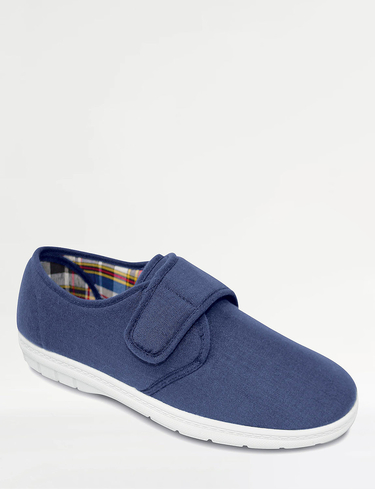 Wide G Fit Touch Fasten Canvas Shoes