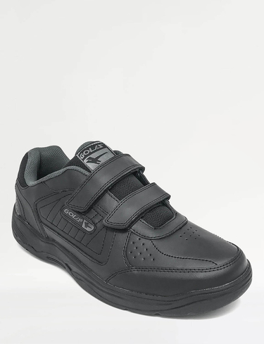 Gola Wide Fit Leather Touch Fasten Trainer