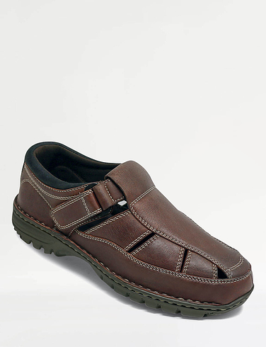 The Fitting Room Leather Wide Fit Sandal Shoe