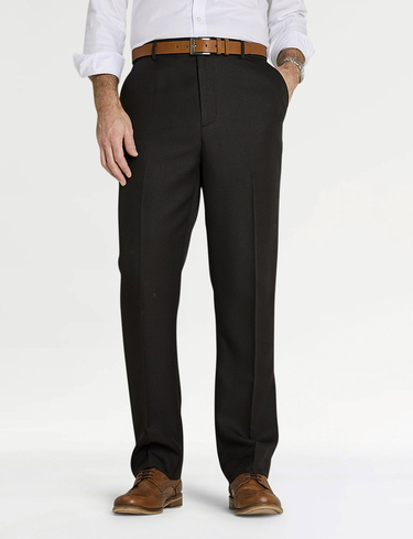 Twill Trouser With Side Elastic Waist