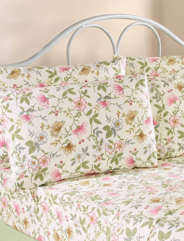 Vantona Cottage Garden Flannelette Pillowcases