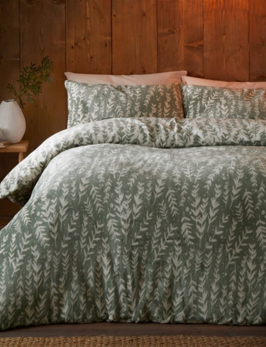 Winter Foliage Fleece Quilt Cover Set
